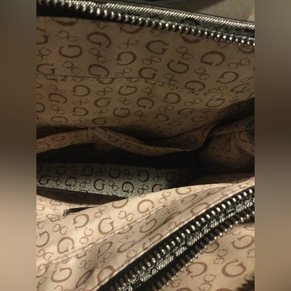 Gray and Black Guess Purse